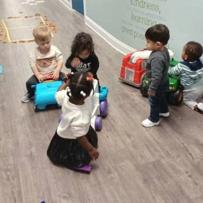 Children playing at a bilingual Spanish-speaking daycare in Glenbrook, CT.